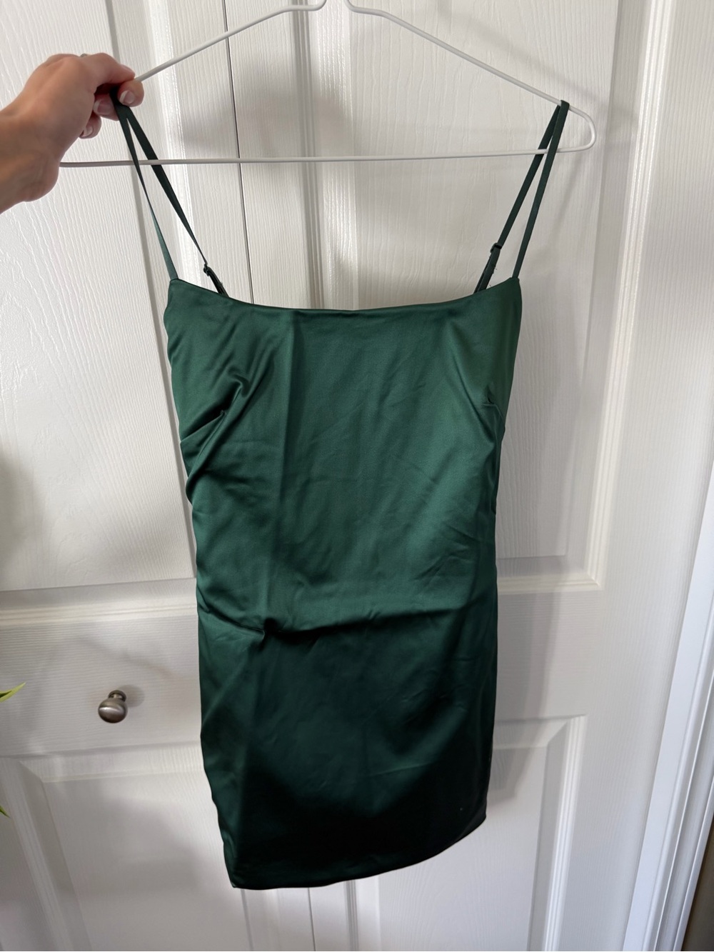 Aritzia Classic Forest Green Slip Dress